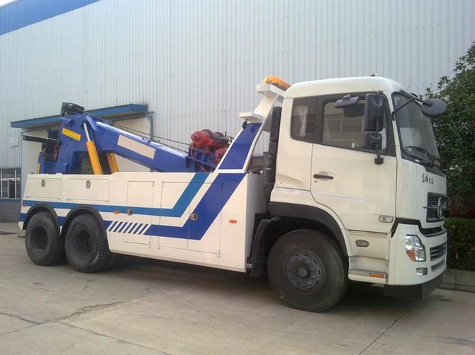 国五东风天龙后八轮一拖二清障车