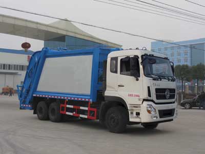 国五东风天龙后双桥压缩式垃圾车