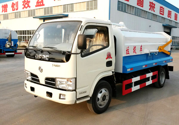 东风5方侧装挂桶式垃圾车(国五)